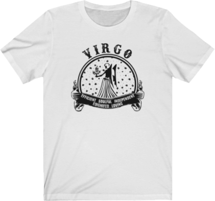 Virgo Horoscope - Virgo Zodiac Sign White Tee. Virgo T Shirt - White Unisex Tee